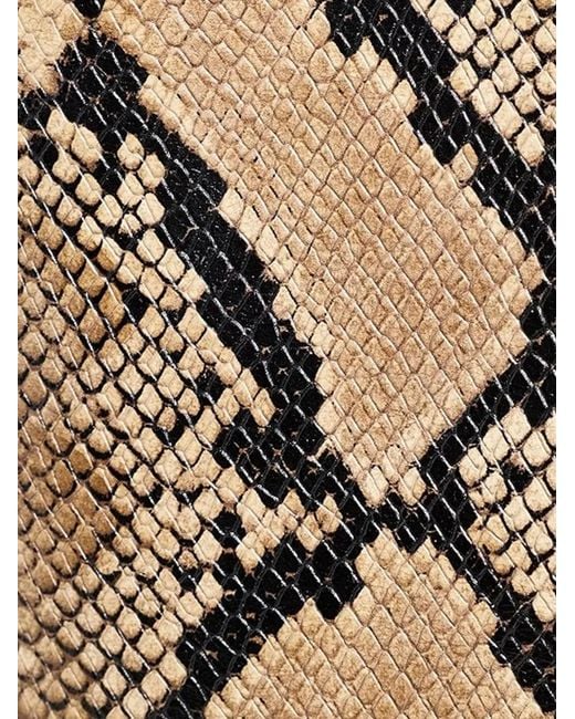 Nili Lotan Brown Keith Snakeskin-Effect Medium Shoulder Bag