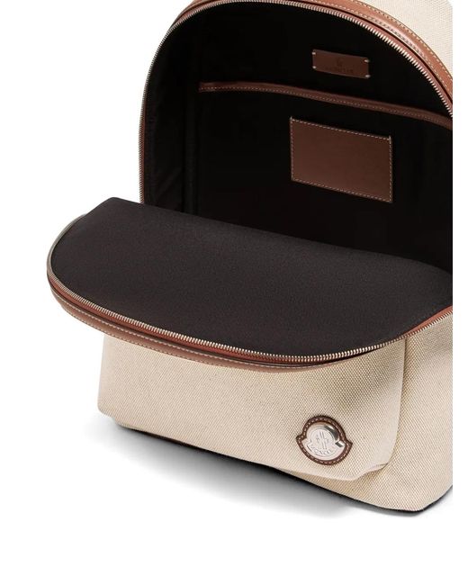 Moncler Natural Carlo Logo-Patch Backpack