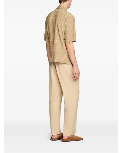 Sandro Natural Loose-Fit Chain Link Print Shirt for men