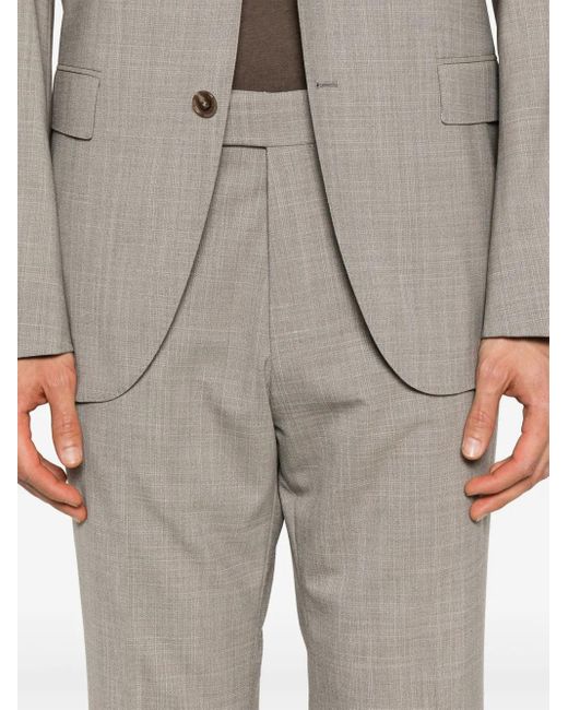 Boss Gray Patterned Suit for men