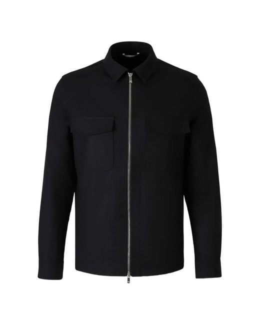 Marco Pescarolo Black Urus Zip-Up Shirt Jacket for men