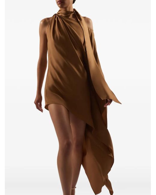 Taller Marmo Natural Robe Courte Atlas À Design Asymétrique