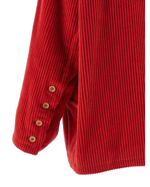 Jejia Red Corduroy Open-Front Jacket