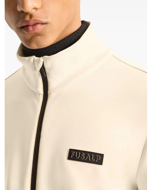 Fusalp White High-Neck Zip-Front Ski Jacket for men
