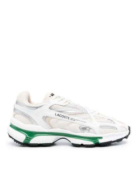 Lacoste White L003 2k24 Mesh Sneakers for men