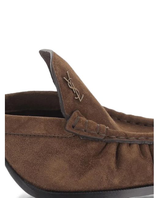 Saint Laurent Brown Le Loafer Mules