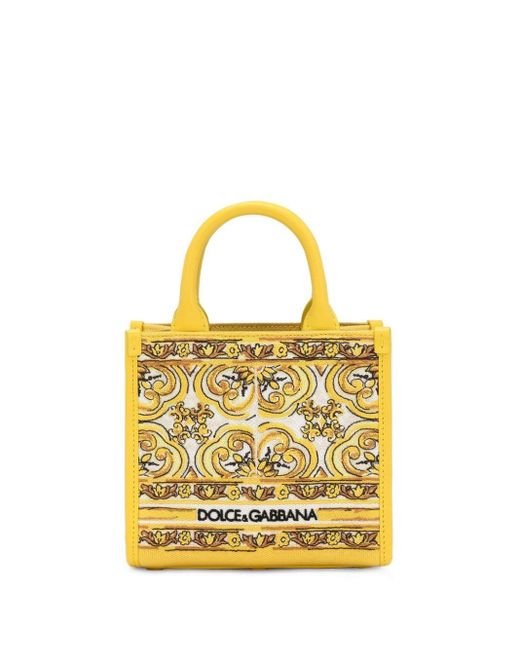 Dolce & Gabbana Mini Dg Daily Canvas Tote Bag Metallic
