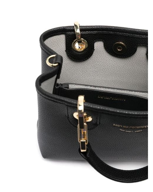 Sac À Bandoulière À Logo Embossé Emporio Armani en coloris Black