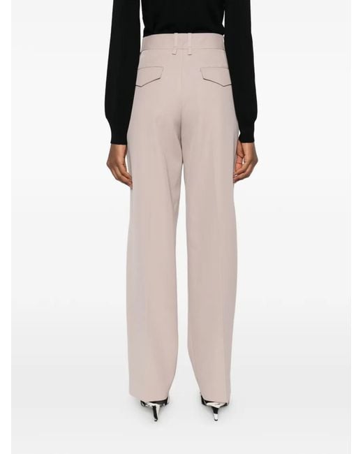 Jil Sander White Pleated Trousers