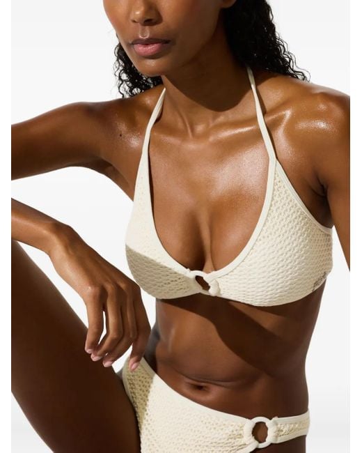 Karl Lagerfeld White Crochet Bikini Top