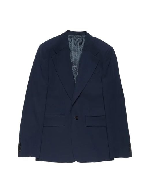 Acne Blue Notched-Lapel Jacket for men