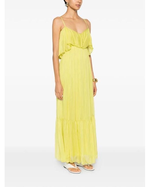 Dixie Yellow Ruffled Maxi Dress