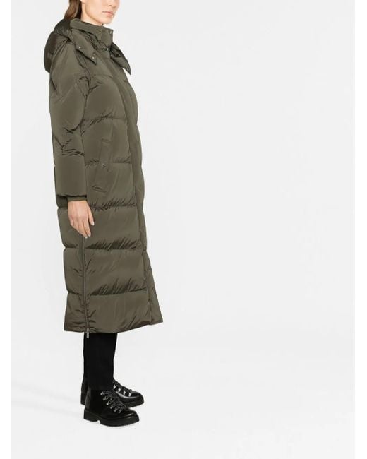 Woolrich Green Aurora Long Puffer Parka