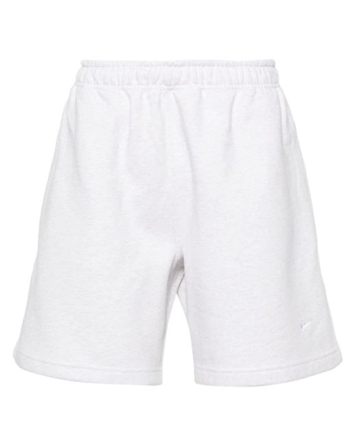 Nike White Solo Swoosh-embroidered Track Shorts for men