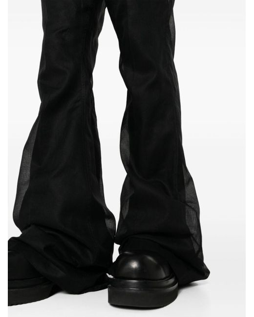 Rick Owens Black Lido Bolan Bootcut Trousers for men