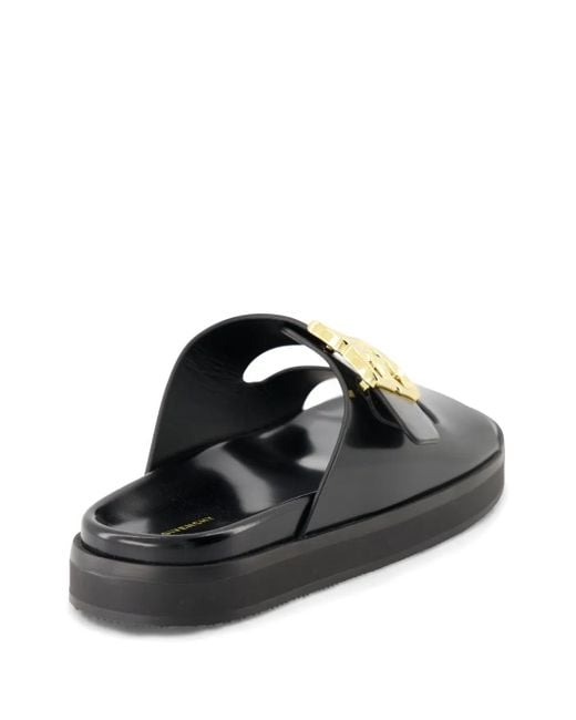 Givenchy Black 4G Liquid Flat Sandals