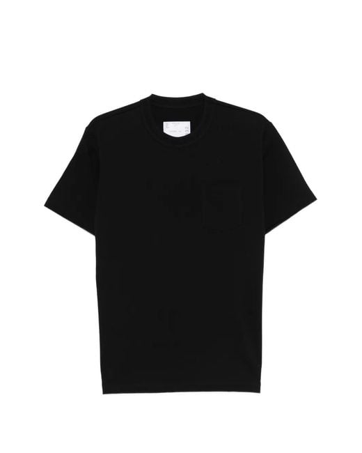 Sacai Black Pocket T-Shirt for men