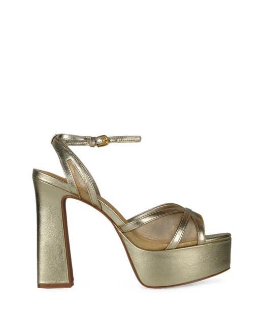 Carrano Metallic-Effect Mesh-Panel Sandals