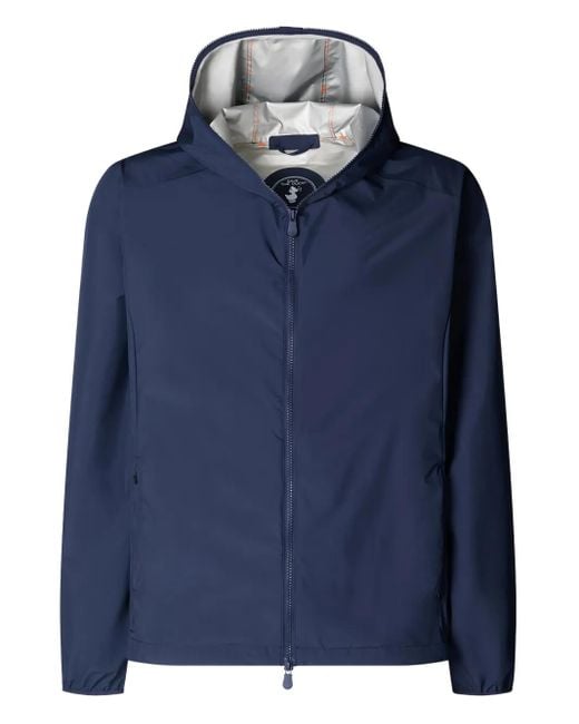Save The Duck Blue Zayn Hooded Zip-Front Jacket for men
