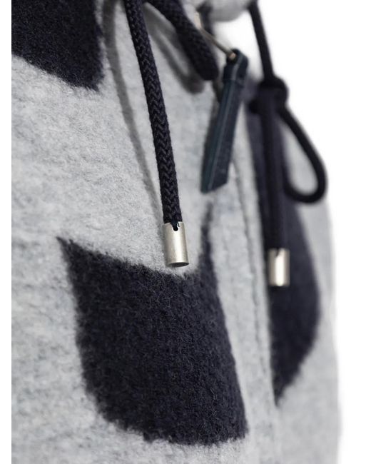 Loewe Blue Patterned Zip-Fastening Sweatshirt for men