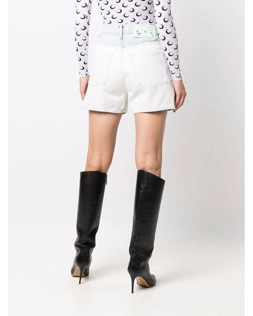 Off-White c/o Virgil Abloh Blue Gradient-Effect Denim Shorts