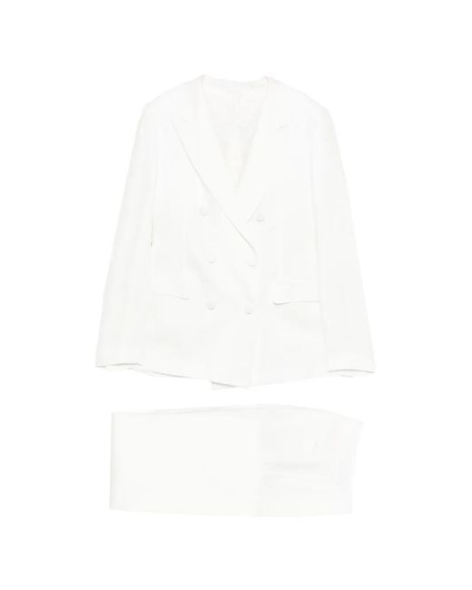 Traje con doble botonadura Tagliatore de color White