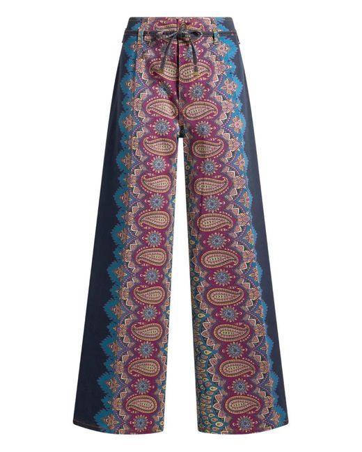 Etro Blue Printed Jeans