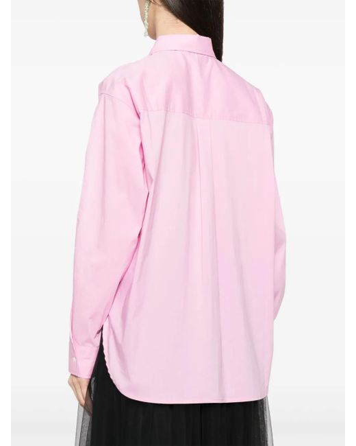 B+ AB Pink Cut-Out Poplin Shirt
