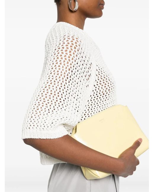 Fabiana Filippi White Open-Knit Top