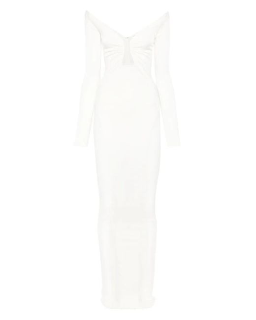 The New Arrivals Ilkyaz Ozel White Therese Maxi Dress