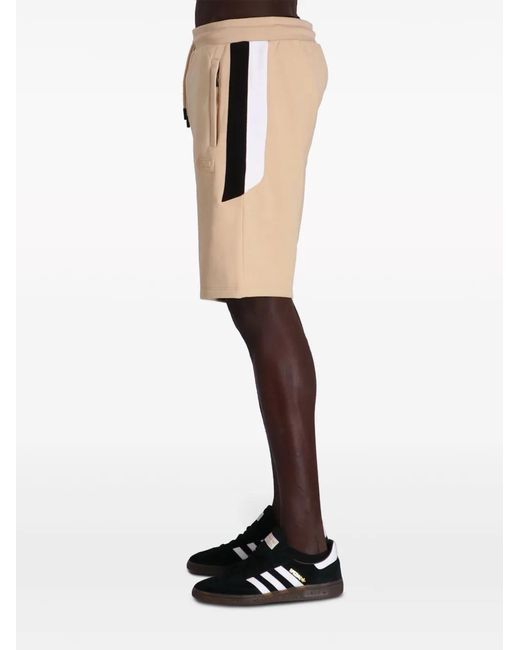 Karl Lagerfeld Natural Logo-Patch Drawstring Shorts for men