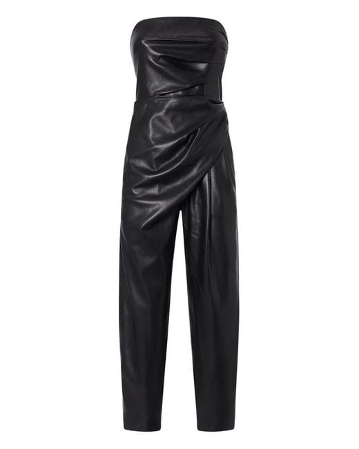 ANDAMANE Black Yana Draped Jumpsuit