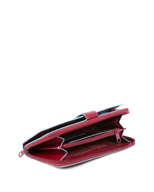 Piquadro Red Coin Leather Wallet