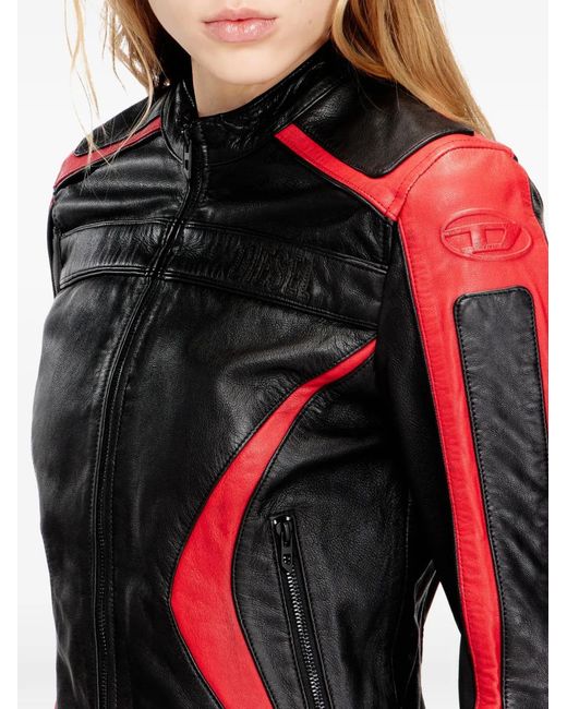 DIESEL Red Leather Jacket