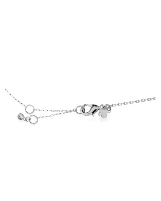 Kate Spade White Zirconia-Pendant Cable-Chain Necklace