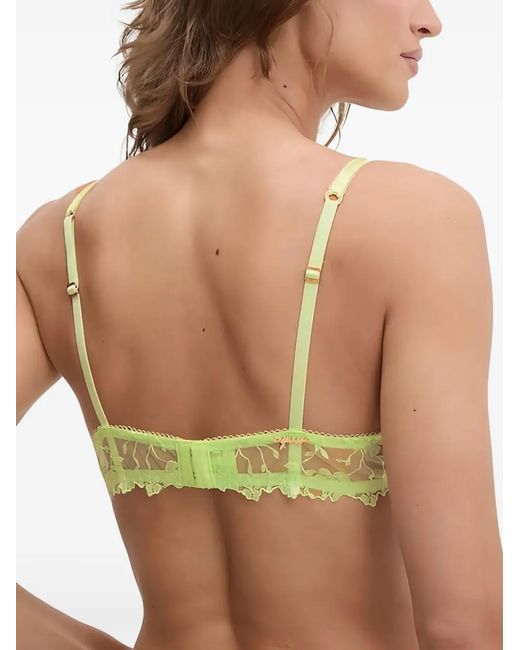 Guess Green Maya Floral-Lace Underwired Bra