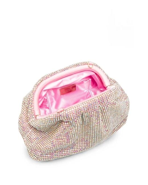 Twentyfourhaitch Natural Petra Crystal-Embellished Clutch Bag