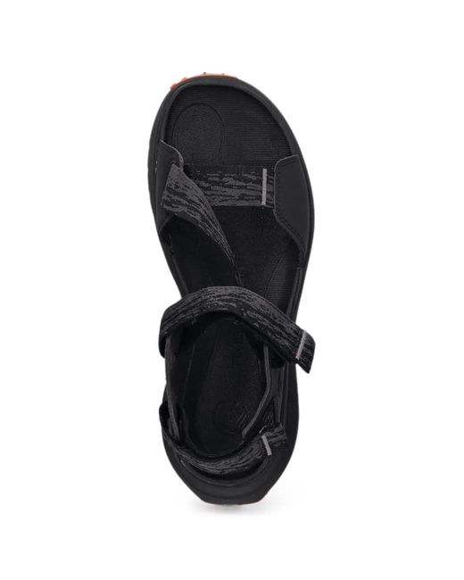 Timberland Black Touch-Strap Leather Sandals for men