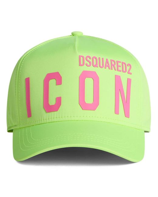 Cappello da baseball con stampa di DSquared² in Green da Uomo