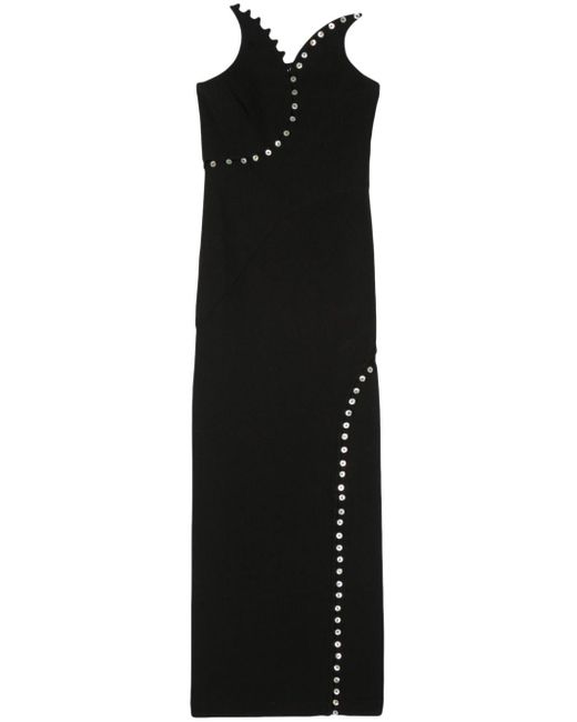 AVAVAV Black Decorative-button Maxi Dress