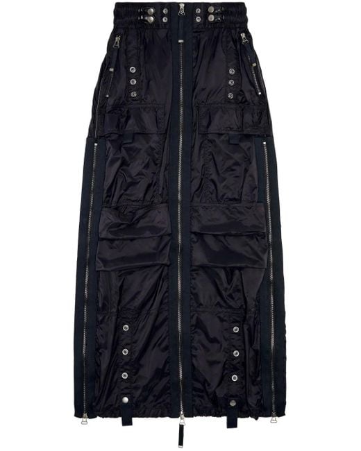 DIESEL O-Crep Cargo Maxi Skirt in Blue | Lyst UK