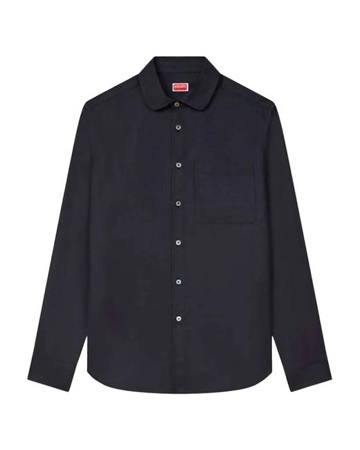KENZO Blue Cotton Shirt for men