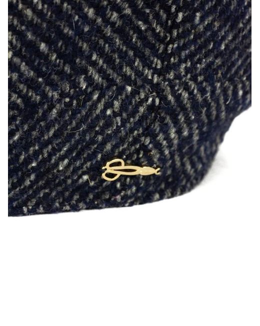 Catarzi Blue Herringbone Beret