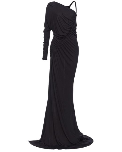 Pinko Black Cut-out Ruched Gown