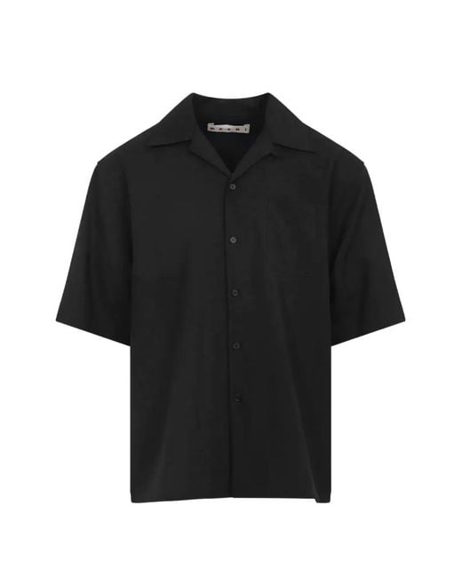 Marni Black Pocket Short-Sleeve Shirt for men