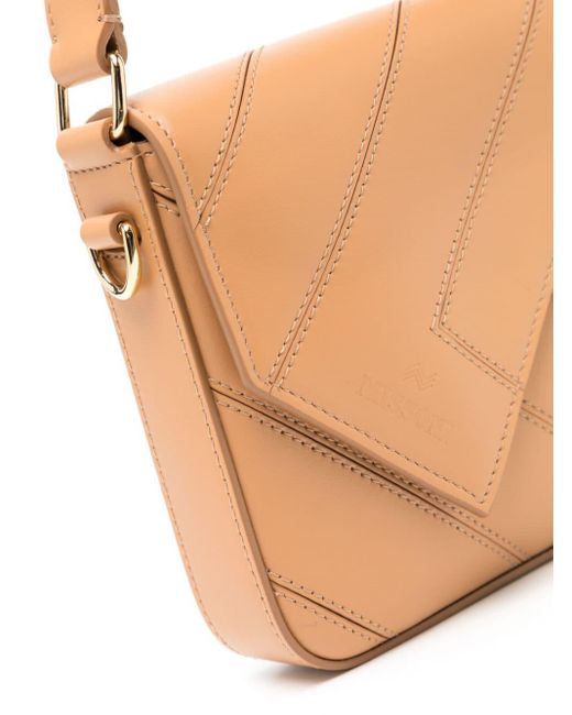 Missoni Brown Flap Wave Leather Shoulder Bag
