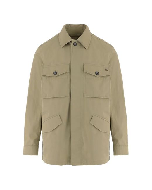 Burberry Natural Bradmore Pocket-Detail Military Jacket for men