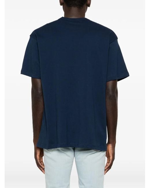 Versace Jeans Couture Blue Logo-Detail T-Shirt for men