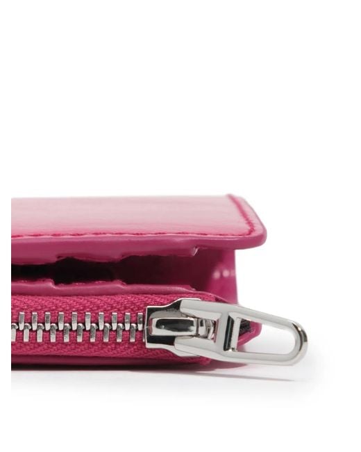 Bimba Y Lola Pink Fuchsia Leather Compact Purse