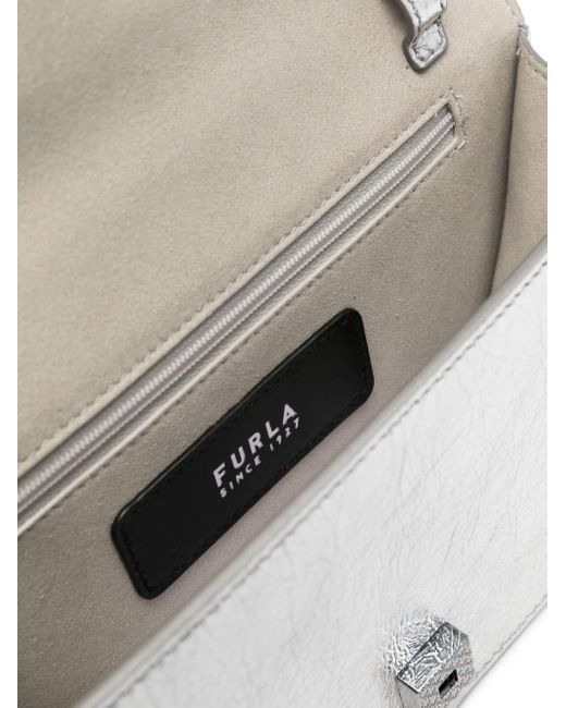 Furla White Metallic-leather Cross Body Bag